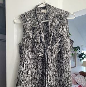 Ann Taylor LOFT Print Sleeveless Blouse
